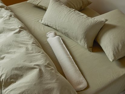 Yumeko Kruikzak XL wol natural melange 78x12 60% wol van Kempisch heideschaap, 20% merino wol (RWS), 20% alpaca