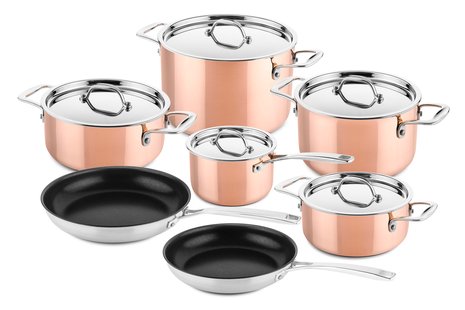 DUCQ Koperen pannenset voor inductie (7 delig)