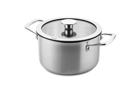 DUCQ Hoge kookpan 3-laags Ø24cm (voor kookplaat afzuiging)