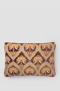 Donkerpaars kussen met palm print