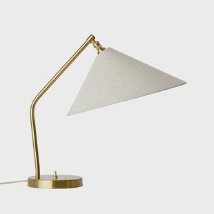 Gräshoppa tafellamp grijs metaal/textiel E14 GUBI - Woonkamer - Designer - Stof - 1 lamp