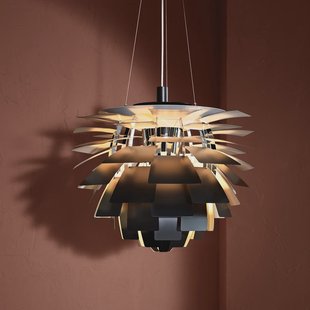 PH Artichoke V4 hanglamp, zwart, Ø 60 cm Louis Poulsen - Woonkamer - Scandinavisch - Metaal - 1 lamp