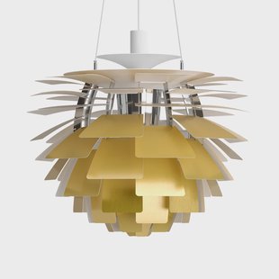 PH Artichoke V4 hanglamp, messing, Ø 60 cm Louis Poulsen - Woonkamer - Scandinavisch - Metaal - 1 lamp