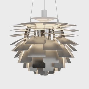 PH Artichoke V4 hanglamp, roestvrij staal Ø 60 cm Louis Poulsen - Woonkamer - Scandinavisch - Metaal - 1 lamp