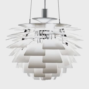 PH Artichoke V4 hanglamp, wit, Ø 60 cm Louis Poulsen - Woonkamer - Scandinavisch - Metaal - 1 lamp