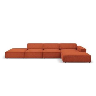 Micadoni Jodie Hoekbank Rechts - Links Open 5-zits - Chenille - Terra