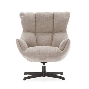 Calicosy - Fauteuil ODETTE - H89 cm - Gewatteerde stof - Beige