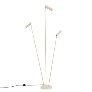 QAZQA Moderne vloerlamp beige 3-lichts GU10 35mm - Thomas