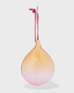 HEMA Kerstbal 8cm glas gradient rood-oranje