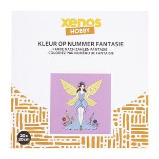 Kleurboek op nummer fantasiefiguren - 20x20 cm