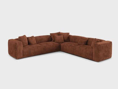 5-zits hoekbank Martina ribstof | Micadoni
