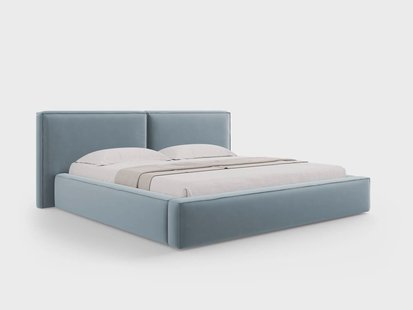 Bedframe Jodie met opbergruimte velvet 200 x 200 cm | Micadoni