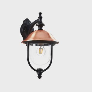 Lindby buitenwandlamp Clint, hangend, zeewaterbestendig, E27 - Balkon - Vintage / Retro - Aluminium - 1 lamp