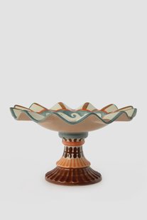 Multicolour ruffle schaal met schelpen