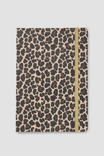 Bruin notitieboek met leopard print