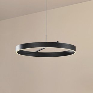 Lucande LED hanglamp Rovan, Ø 60 cm, zwart, CCT, dimbaar