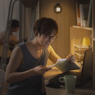 OSRAM LED wandlamp op batterijen NIGHTLUX CYLINDER, zwart touchdim