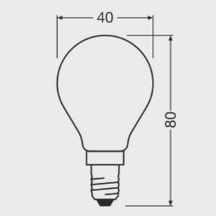 OSRAM LED lamp druppelvormig, E14, 3,4 W, mat 2.700 K dimbaar