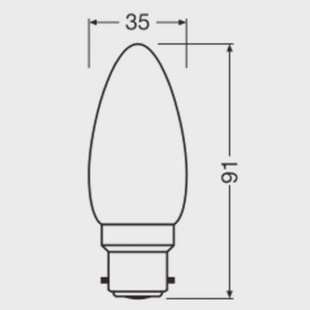 OSRAM LED lamp, B22d, 1,8 W, mat, 2.700 K