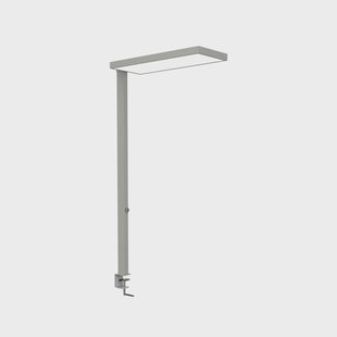 LED klemlamp MAULjura, zilverkleurig, dimbaar, 100 cm