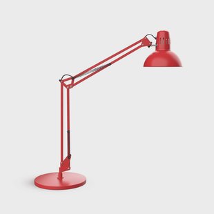Bureaulamp MAULstudy, rood, staal, hoogte 49 cm
