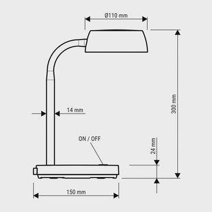 LED tafellamp MAULabby, rood, kunststof, hoogte 30 cm