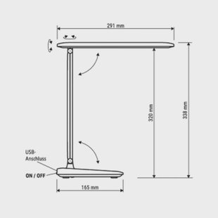 Accu-tafellamp MAULsally, zwart, CCT, dimbaar, hoogte 34 cm