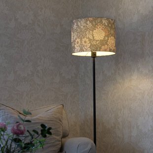 PR Home Vloerlamp Amy, Dahlia groen/zwart, 150 cm, textiel, E27
