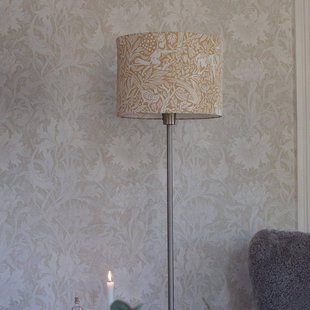 PR Home Vloerlamp Amy, geel/grijs, hoogte 150 cm, textiel, E27