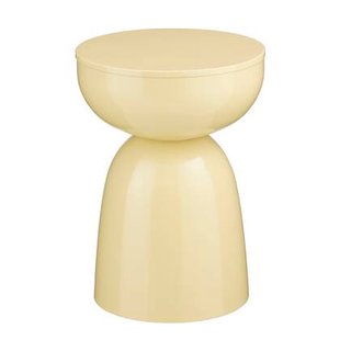 Mica Decorations Elliot Bijzettafel - H45 x Ø32 cm - IJzer - Beige