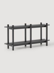 Wandrek Alex van eikenhout met glazen planken