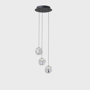 LOOM DESIGN LED hanglamp Ice Ball 3, helder, acryl