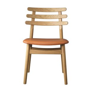 FDB M&oslash;bler J48 Eetkamerstoel Eiken Leer Cognac