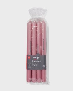 HEMA Lange huishoudkaarsen Ø2.2x29 - 12 stuks oudroze (oudroze)