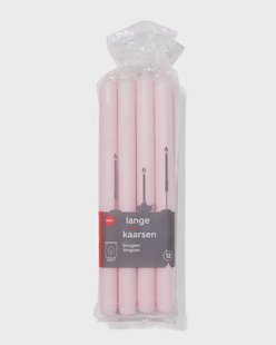 HEMA Lange huishoudkaarsen Ø2.2x29 - 12 stuks lichtroze (lichtroze)