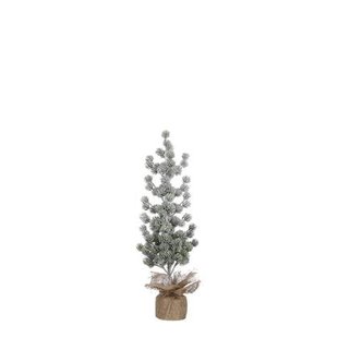 House of Seasons Kunstkerstboom in Jute - H55 x Ø25 cm - Groen Frosted