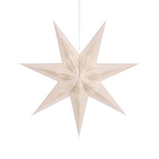 House of Seasons Ster Kerstdecoratie H18 x Ø60 cm Papier Beige