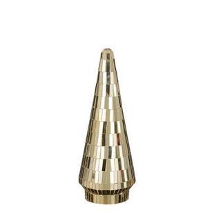 House of Seasons Decoratie Kerstboom - H33 x Ø13 cm - Glas - Goud