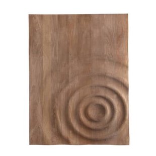 PTMD Mattin Natural Mango Wood Circle Wall Panel Rect