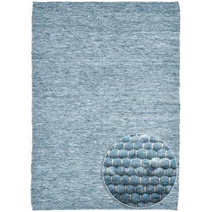 Theko Handgeweven wollen tapijt Alpen 190x250 cm - Blauw