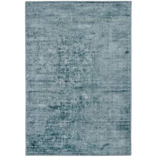 Theko handgeweven viscose tapijt Star 240x340 cm - Lichtturkoois