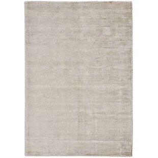 Theko handgeweven viscose tapijt Star 40x60 cm - Crème