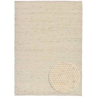 Theko Handgeweven wollen tapijt Alpen 70x140 cm - Natuurlijk