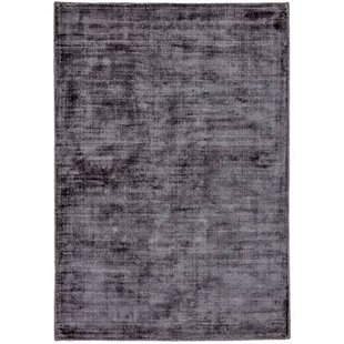 Theko handgeweven viscose tapijt Star 90x160 cm - Antraciet