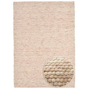 Theko Handgeweven wollen tapijt Alpen 170x240 cm - Donkerbeige