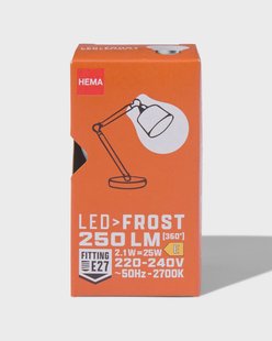 HEMA Led kogel frost E27 2.1W 250lm