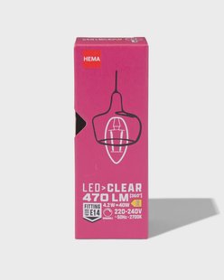 HEMA Led kaars clear E14 4.2W 470lm dim