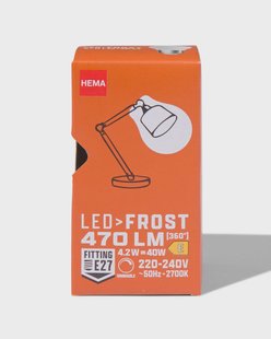 HEMA Led kogel frost E27 4.2W 470lm dim