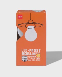 HEMA Led peer glass frost E27 4.9W 806lm dim