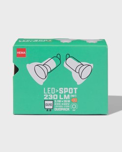 HEMA Led spot GU10 3.1W 230lm - 2 stuks